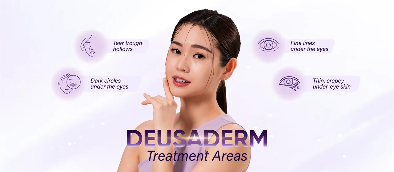 Deusaderm treatment areas