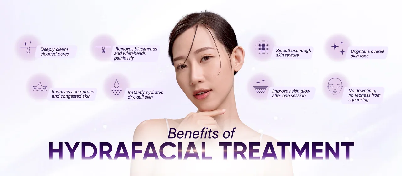 Hydrafacial treatment areas