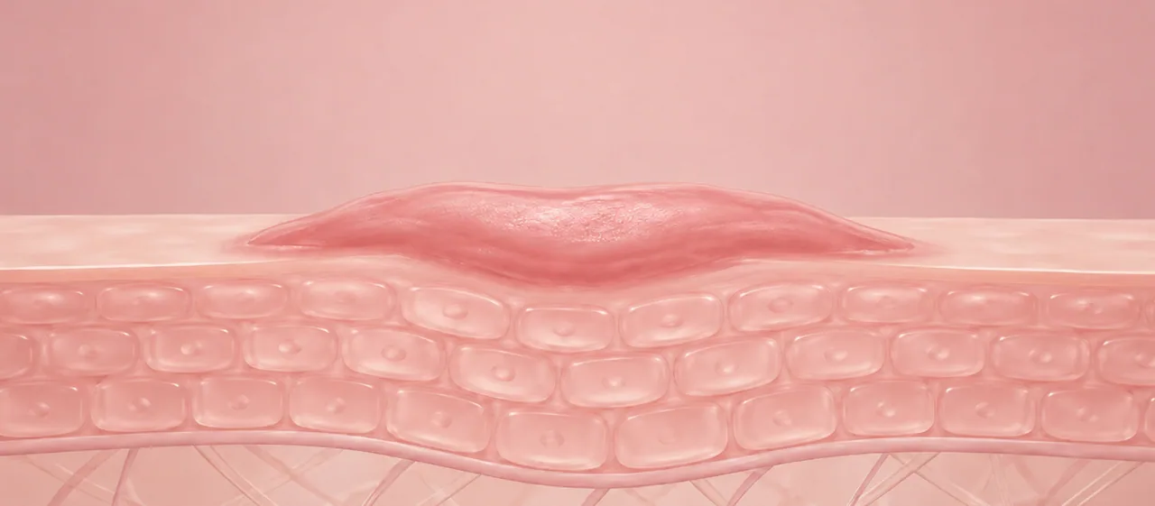 Keloid treatment concept