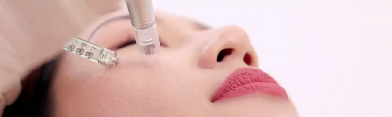 Precision technology being used during a facial treatment